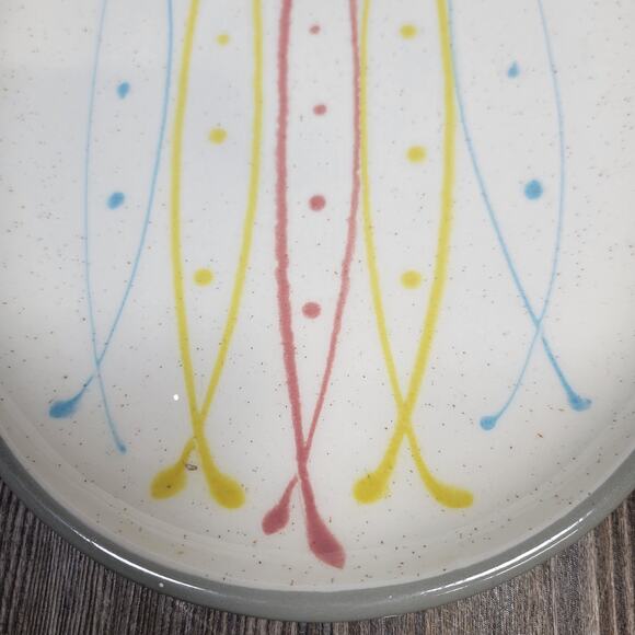 Vintage Harkerware Seafare Platter 11", Retro Kitchen, Harker Stone Oval Plate - Picture 3 of 5